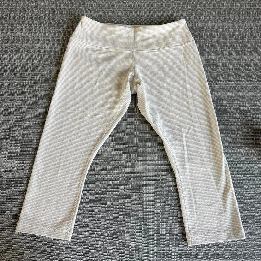 Lululemon low waist Cream waffle knit leggings